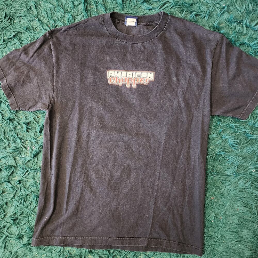 Vintage American Chopper Firebike Motorcycle Graphic T Shirt Large